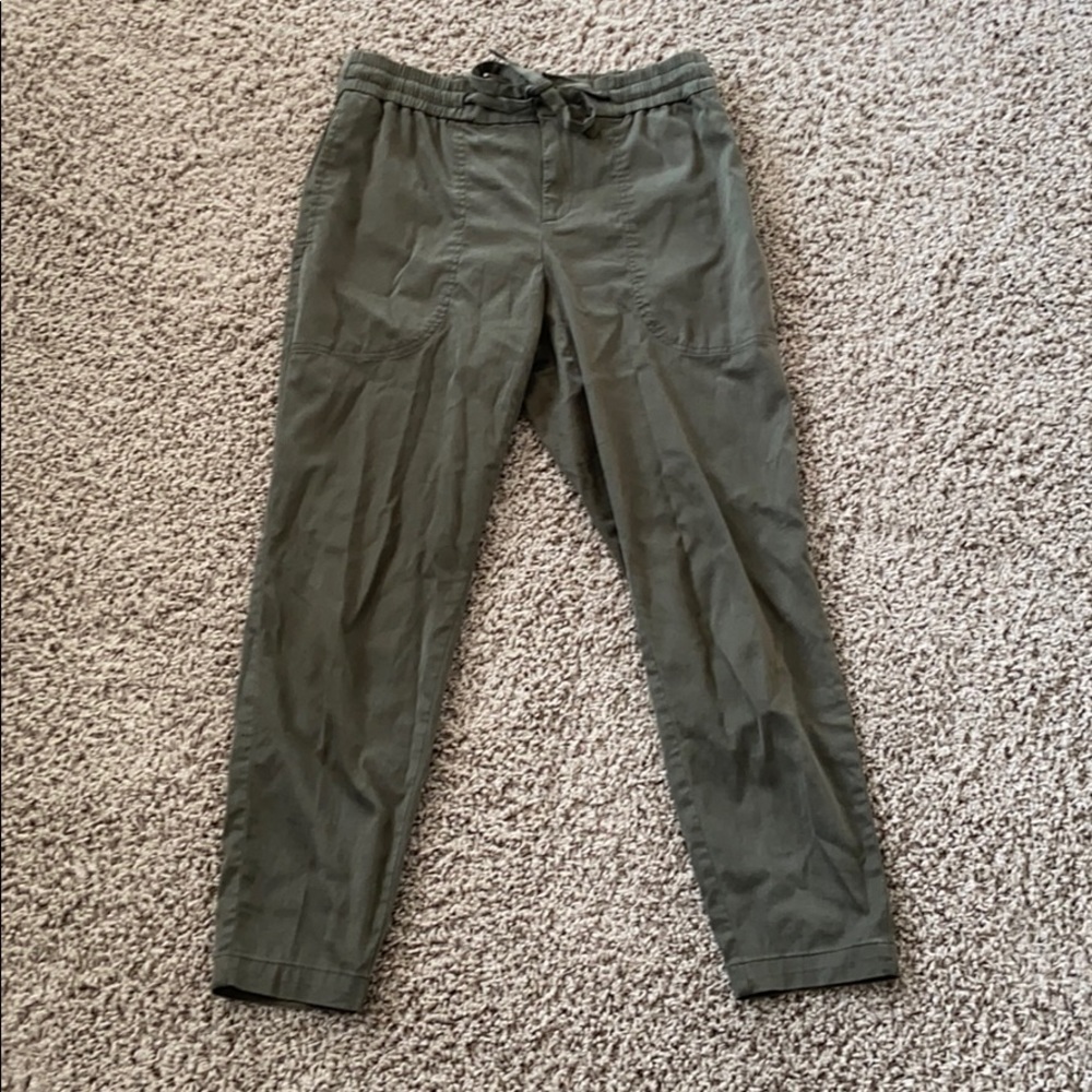Olive Green Linen Pants/Joggers